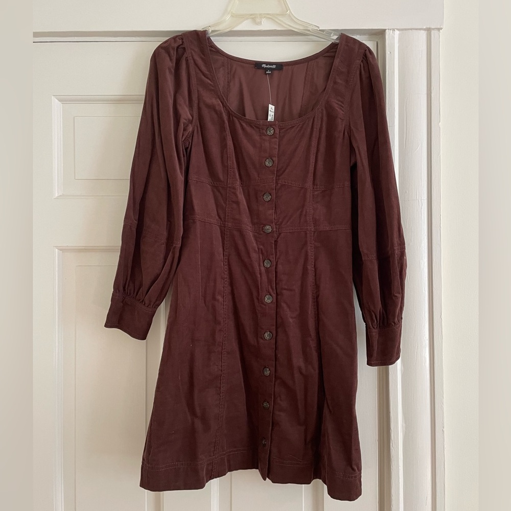 Madewell Brown Corduroy Dress, NWT, Size 4